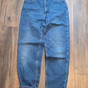 Eddie Bauer Flannel-Lined Jeans Women's 12 Long